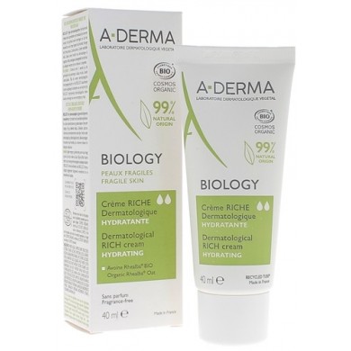 ADERMA BIOLOGY Crème riche dermatologique hydratante TUBE DE 40 ML ADERMA BIOLOGY Crème riche dermatologique hydratante TUBE DE 40 ML