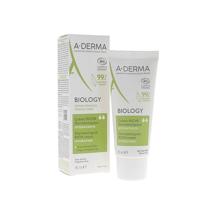 ADERMA BIOLOGY Crème riche dermatologique hydratante TUBE DE 40 ML ADERMA BIOLOGY Crème riche dermatologique hydratante TUBE DE 40 ML