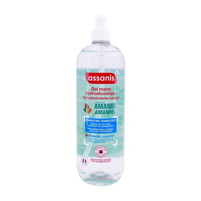 ASSANIS Gel Hydroalcoolique Amande Flacon pompe de 980ml