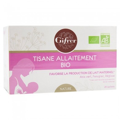 GIFRER Tisane allaitement BIO Nature Boite de 20 sachets GIFRER Tisane allaitement BIO Nature Boite de 20 sachets