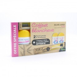 BICARE PLUS Coffret Poudre dentifrice anti-tartre Lot de 2 Flacons de 60g + 1  brosse à dents au charbon offerte BICARE PLUS Coffret Poudre dentifrice anti-tartre Lot de 2 Flacons de 60g + 1  brosse à dents au charbon offerte