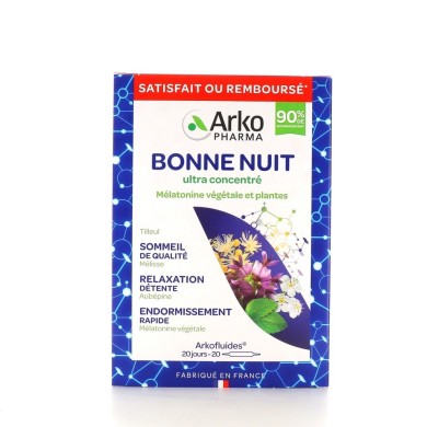 Arkofluides Bonne Nuit Ultra Concentré Boite de 20 ampoules Arkofluides Bonne Nuit Ultra Concentré Boite de 20 ampoules