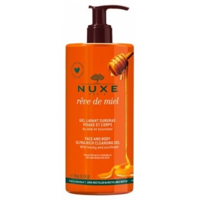 NUXE Rêve de miel Gel lavant surgras Flacon pompe de 750 ml NUXE Rêve de miel Gel lavant surgras Flacon pompe de 750 ml