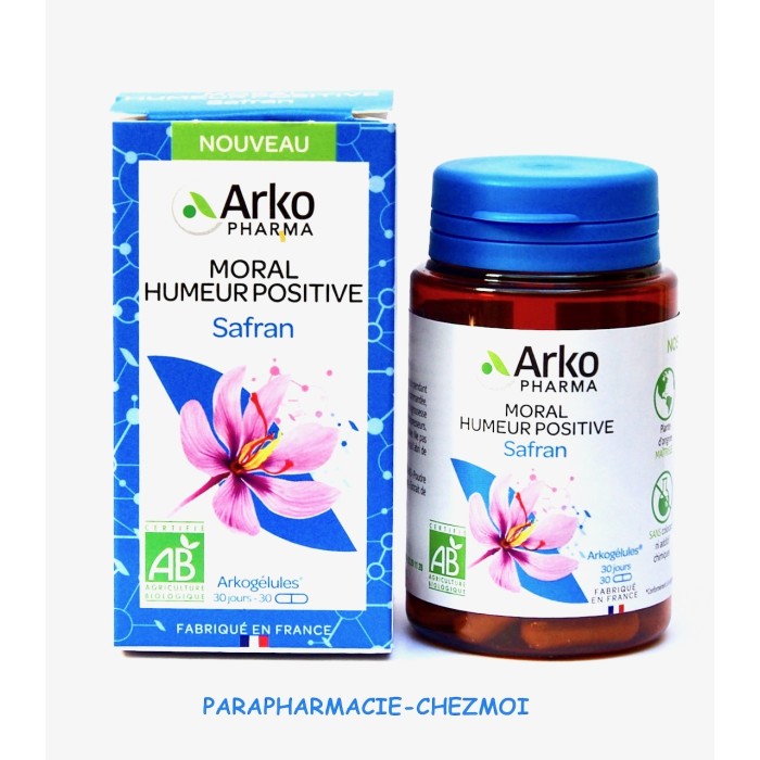 ARKOGELULES SAFRAN Moral et humeur positive Boite de 30 gélules