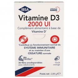 IBSA Complément alimentaire Vitamine D3 2000Ui 30 Films orodispersibles