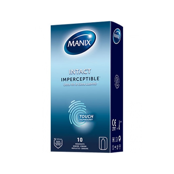 MANIX Intact imperceptible ultra fin et lubrifié Boite de 10 préservatifs