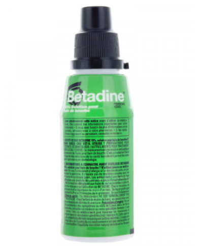 BETADINE Verte 10% BAIN DE BOUCHE Flacon de 125 ml