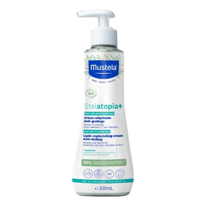 MUSTELA BÉBÉ STELATOPIA + Crème Relipidante Anti-Grattage Bio Flacon pompe de  300ml