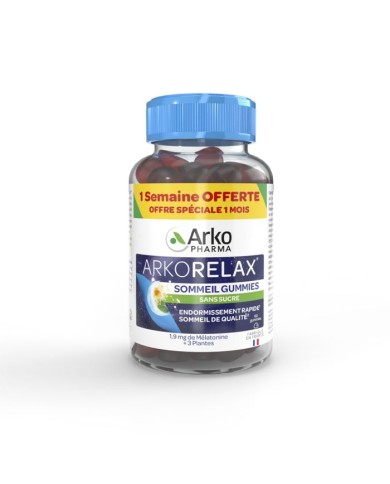 Arkorelax Sommeil Gummies  Boite de 60 gommes ( 1semaine offerte)