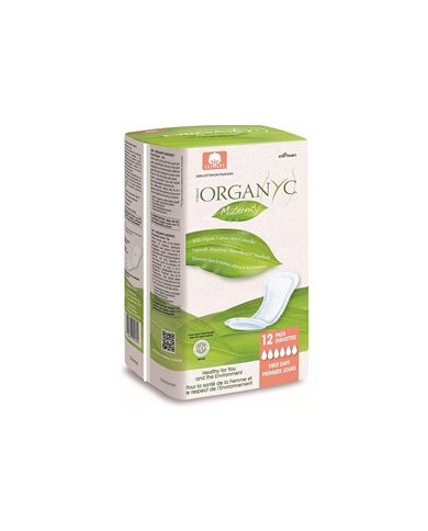 ORGANYC Premiers jours maternité Paquet de 12 serviettes