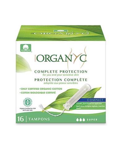 ORGANYC Boite de 16 tampons "SUPER" BIO avec applicateur