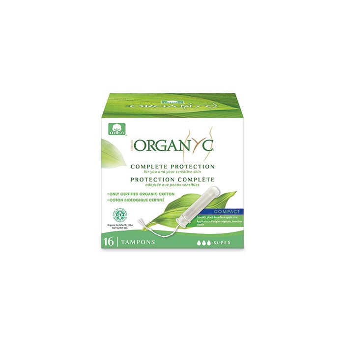 ORGANYC Boite de 16 tampons "SUPER" BIO avec applicateur ORGANYC Boite de 16 tampons "SUPER" BIO avec applicateur