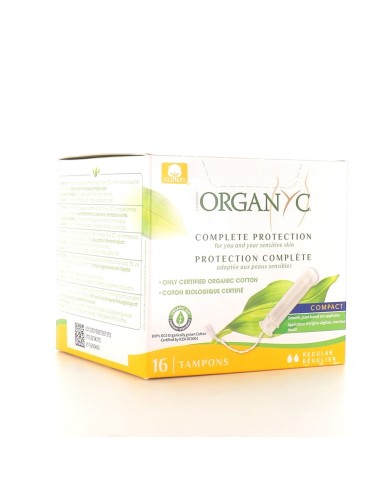 ORGANYC Boite de 16 tampons "REGULAR" BIO avec applicateur