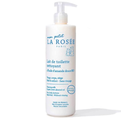Mon petit LA ROSEE Lait de toilette nettoyant bébé Flacon pompe de 400 ml Mon petit LA ROSEE Lait de toilette nettoyant bébé Flacon pompe de 400 ml