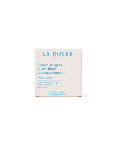 LA ROSEE Savon surgras ultra doux au beurre de karité BIO Pain de 100 grammes LA ROSEE Savon surgras ultra doux au beurre de karité BIO Pain de 100 grammes