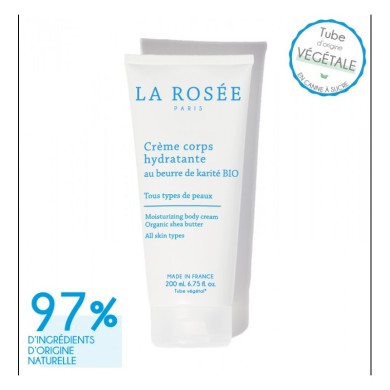 LA ROSEE Crème corps hydratante Flacon pompe de 400 ml