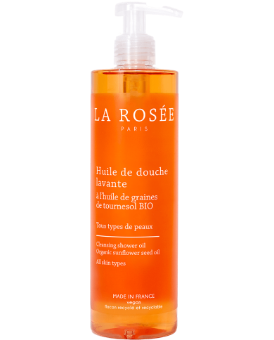 LA ROSEE Huile de douche lavante Flacon pompe de 400 ml LA ROSEE Huile de douche lavante Flacon pompe de 400 ml