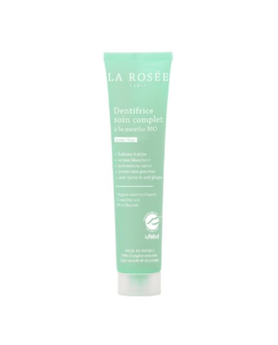 LA ROSEE Dentifrice soin complet à la menthe BIO Tube de 75 ml