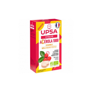 UPSA Vitalité Acérola 1000 Boite de 30 comprimés à croquer BIO UPSA Vitalité Acérola 1000 Boite de 30 comprimés à croquer BIO