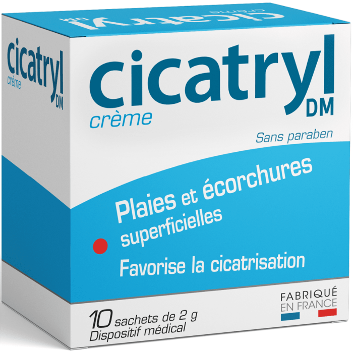 CICATRYL crème cicatrisante Boite de 10 Sachets de 2g