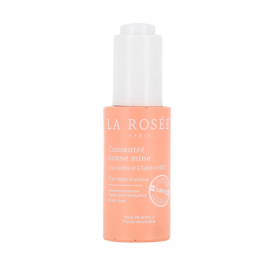 LA ROSEE Concentré bonne mine à la carotte et à l'abricot Flacon de 30 ml LA ROSEE Concentré bonne mine à la carotte et à l'abricot Flacon de 30 ml