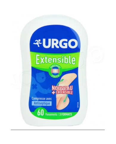URGO EXTENSIBLE Pansements prédécoupés stretch Boite de 60