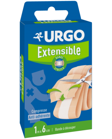 URGO EXTENSIBLE Pansement Bande à découpé 6cmx1m URGO EXTENSIBLE Pansement Bande à découpé 6cmx1m