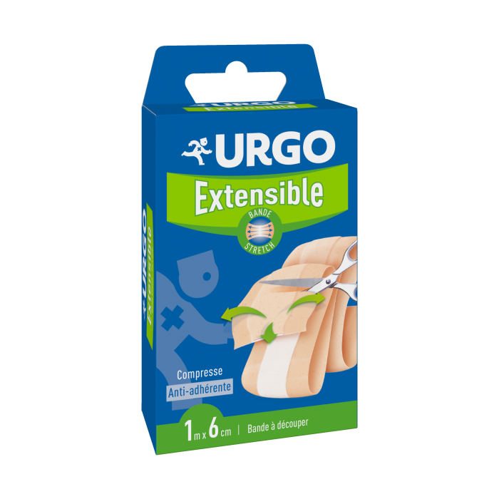 URGO EXTENSIBLE Pansement Bande à découpé 6cmx1m