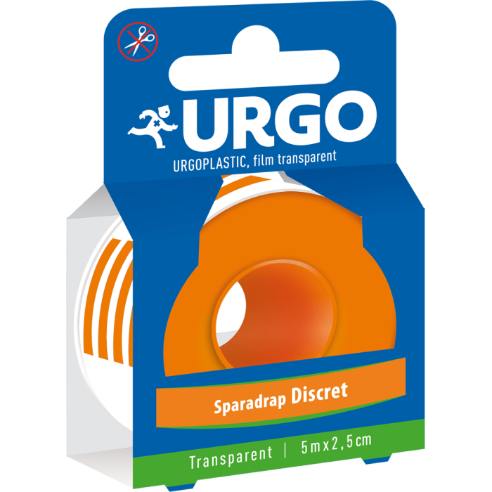 URGO PLASTIC Sparadrap Film transparent  5 m X 2.5 cm