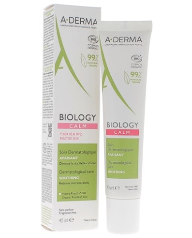 ADERMA BIOLOGY CALM Soin apaisant peaux réactives Tube de 40 ml ADERMA BIOLOGY CALM Soin apaisant peaux réactives Tube de 40 ml
