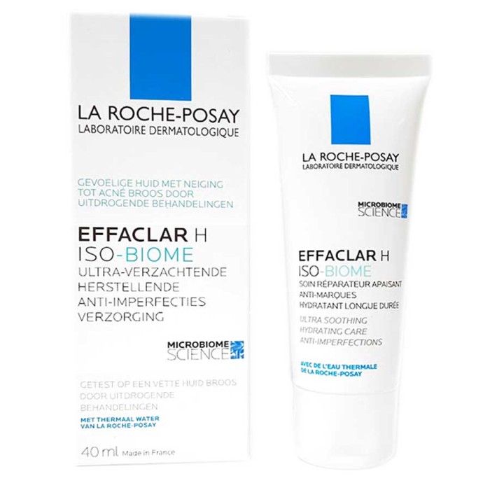 La Roche-Posay Effaclar H Iso-Biome Soin Réparateur Apaisant Tube de 40ml