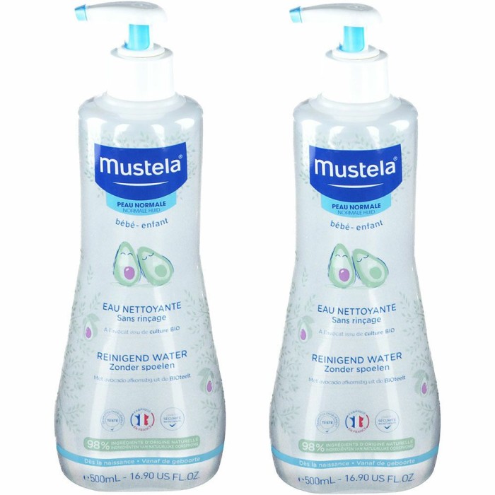 Acheter Mustela eau nettoyante sans rinçage lot de 2x500ml sur