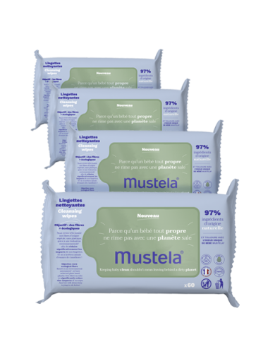 OFFRE Mustela lingettes nettoyantes à l'avocat 4 paquets de 70 lingettes OFFRE Mustela lingettes nettoyantes à l'avocat 4 paquets de 70 lingettes