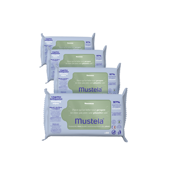 OFFRE Mustela lingettes nettoyantes à l'avocat 4 paquets de 70 lingettes