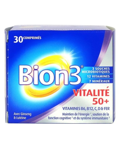 BION 3 vitalité 50 + Boite de 30 comprimés BION 3 vitalité 50 + Boite de 30 comprimés