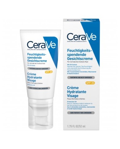 CeraVe Crème Hydratante Visage SPF30 Tube de 52 ml CeraVe Crème Hydratante Visage SPF30 Tube de 52 ml