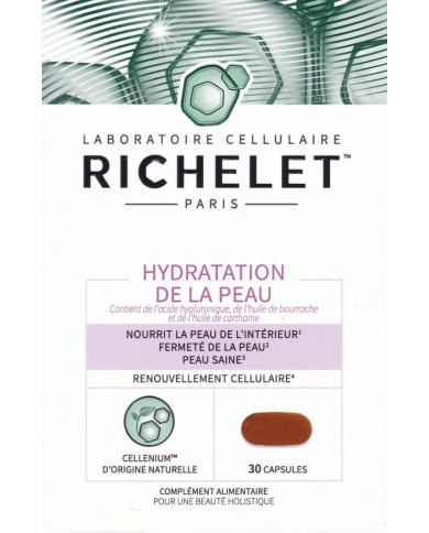 Richelet Hydratation de la peau Boite de 30 Comprimés Richelet Hydratation de la peau Boite de 30 Comprimés