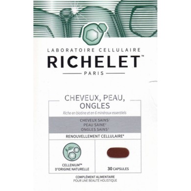 Richelet Cheveux Peau Ongles Boite de 30 capsules Richelet Cheveux Peau Ongles Boite de 30 capsules