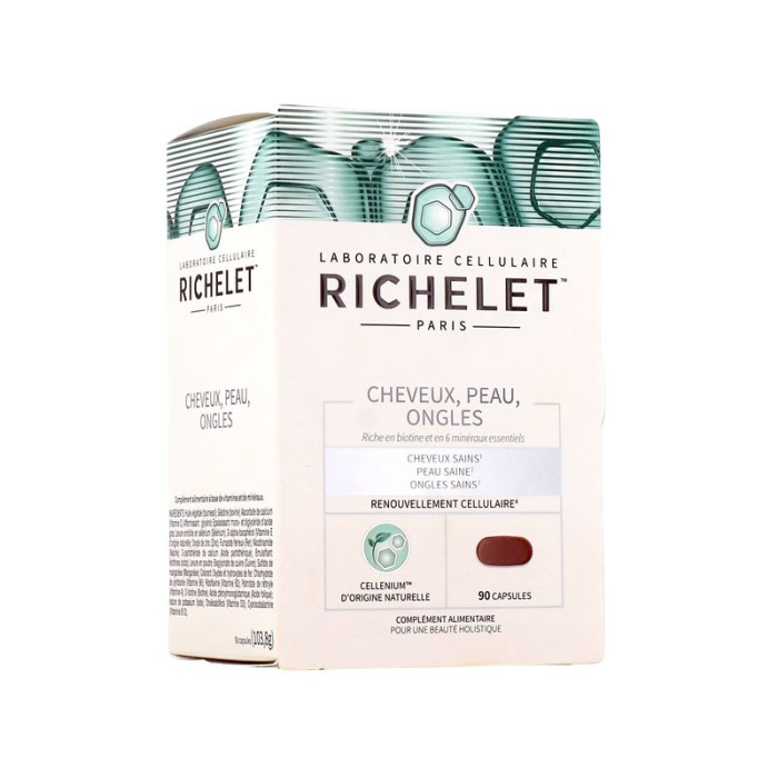 Richelet Cheveux Peau Ongles Boite de 90 capsules