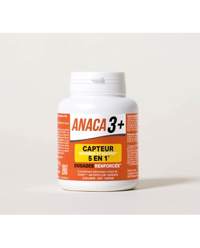 Anaca 3+ Capteur Graisses et Sucres 5 en 1 Boite de 120 gélules