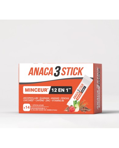 Anaca 3 Stick Minceur 12 en 1 Boite de 14 sticks