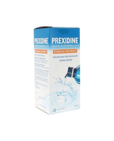 Prexidine Solution pour bain de bouche arôme menthe Flacon de 200 ml Prexidine Solution pour bain de bouche arôme menthe Flacon de 200 ml