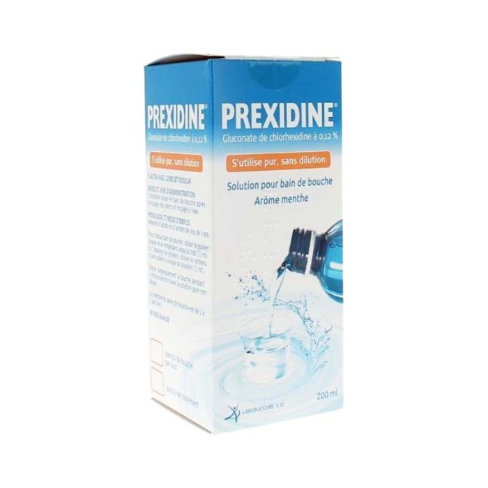 Prexidine Solution pour bain de bouche arôme menthe Flacon de 200 ml