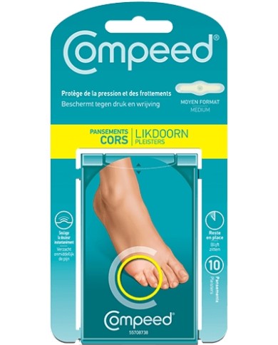 Compeed - Pansements Cors Moyen format - Boite de 10 Compeed - Pansements Cors Moyen format - Boite de 10