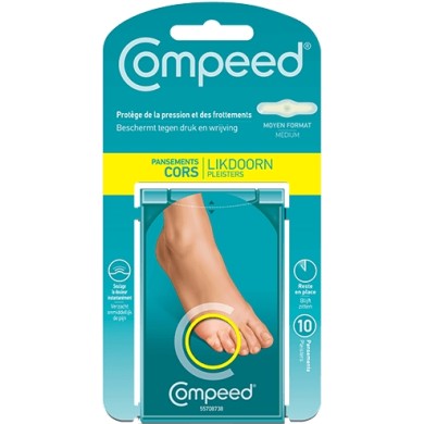 Compeed - Pansements Cors Moyen format - Boite de 10 Compeed - Pansements Cors Moyen format - Boite de 10