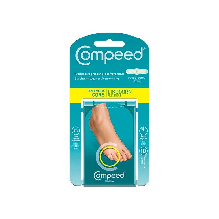 Compeed - Pansements Cors Moyen format - Boite de 10