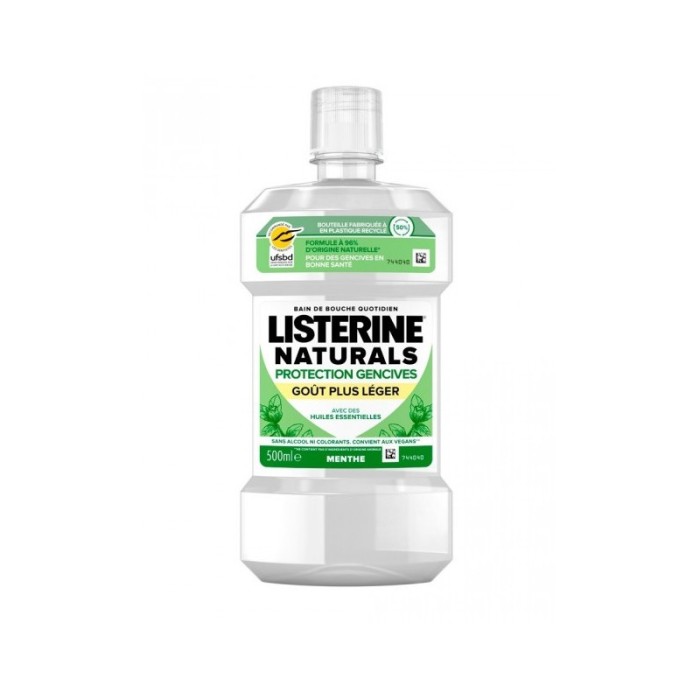 Listerine Naturals Bain de bouche protection gencives Flacon de 500ml
