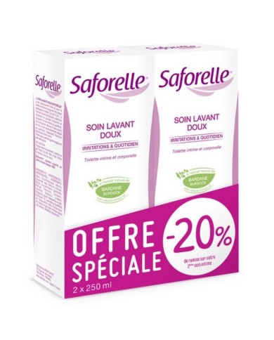 SAFORELLE Soin lavant doux Lot de 2 Flacons de 250ml SAFORELLE Soin lavant doux Lot de 2 Flacons de 250ml