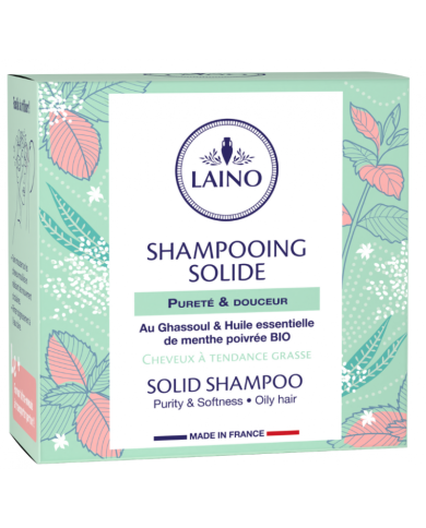LAINO SHAMPOOING Solide Pureté et douceur Pain de 60 g