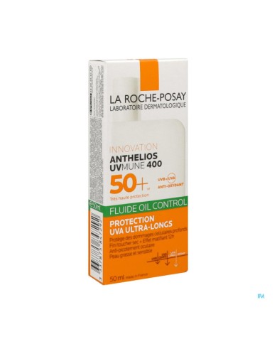 La Roche Posay Anthelios Uv-Mune 400 Oil Control Fluide Spf50+ Tube de 50ml La Roche Posay Anthelios Uv-Mune 400 Oil Control Fluide Spf50+ Tube de 50ml